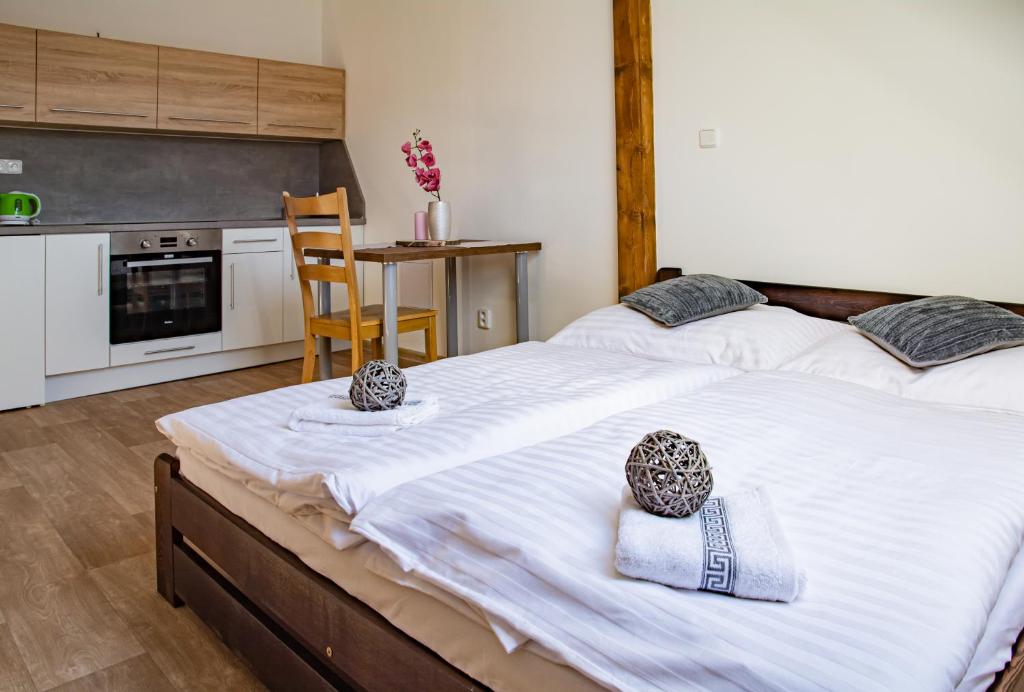Kuchnia lub aneks kuchenny w obiekcie Apartmány Kurojedy