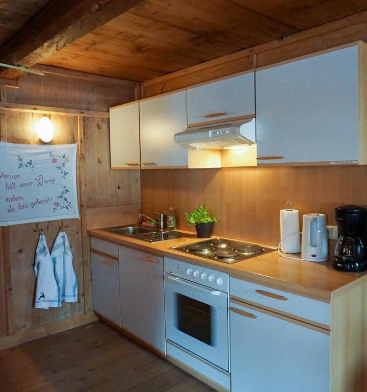 Kuchyňa alebo kuchynka v ubytovaní Angererhof