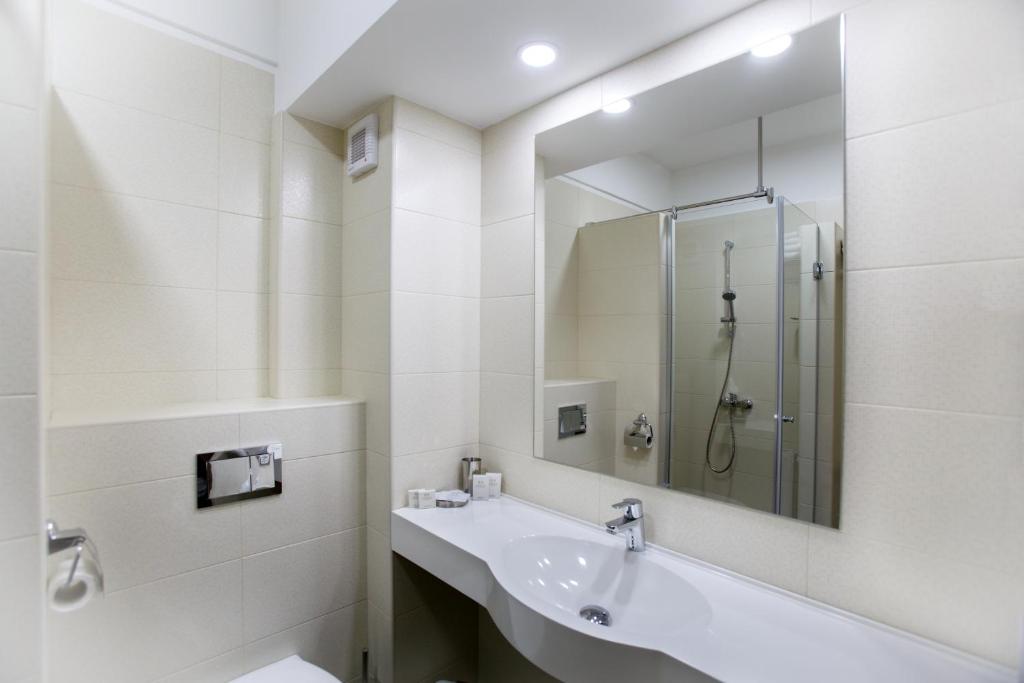 Koupelna v ubytování Hotel Stil