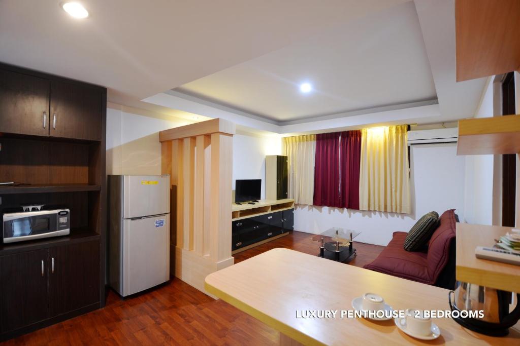 Kuchyň nebo kuchyňský kout v ubytování Kasira Residence