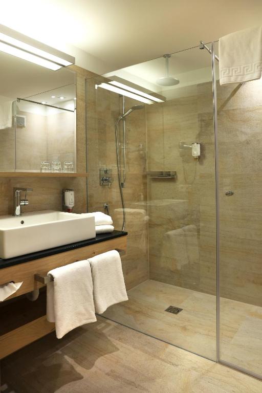 Koupelna v ubytování Hotel Hubertushof