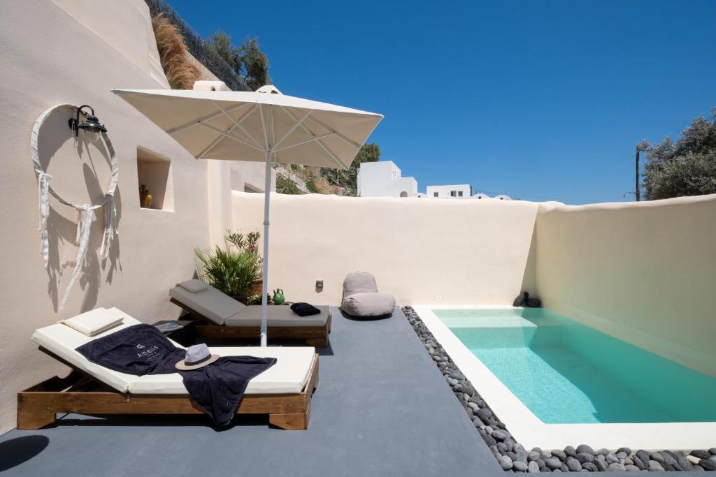 Bazén v ubytování Abelis Canava Luxury Suites nebo v jeho okolí