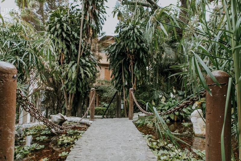 Jardin de l'établissement Hotel boutique Teocalli