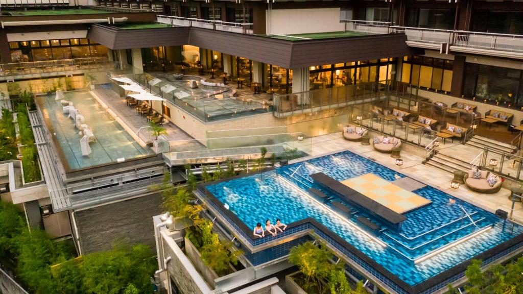 Bazén v ubytování Kinugawa Hotel Mikazuki nebo v jeho okolí