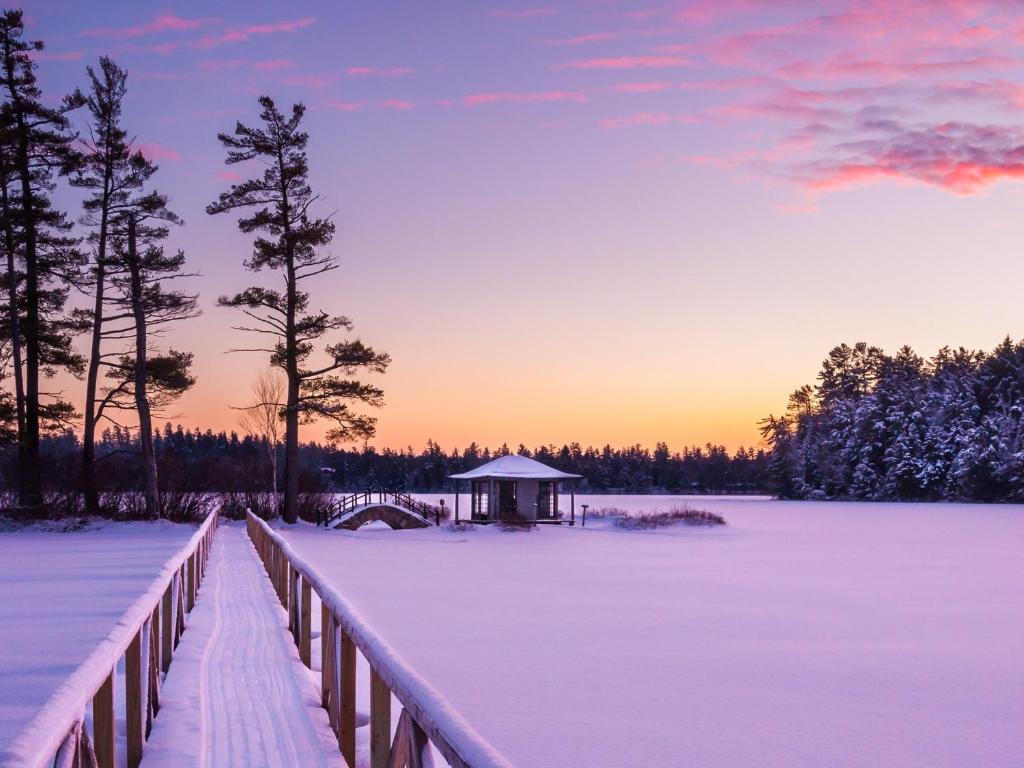 White Pine Camp v zimě