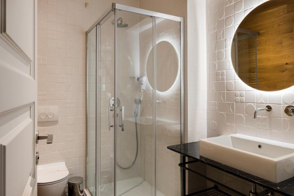 Koupelna v ubytování Hotel Peteani