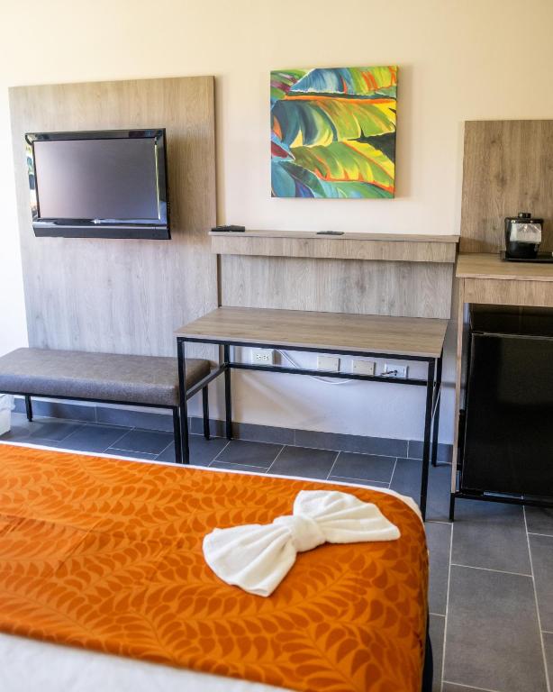 TV a/nebo společenská místnost v ubytování Parador El Faro