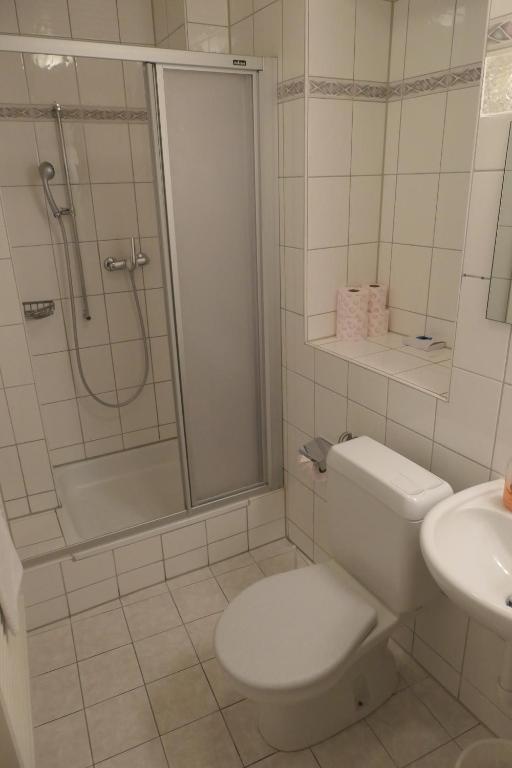 Koupelna v ubytování Hotel Franziskaner