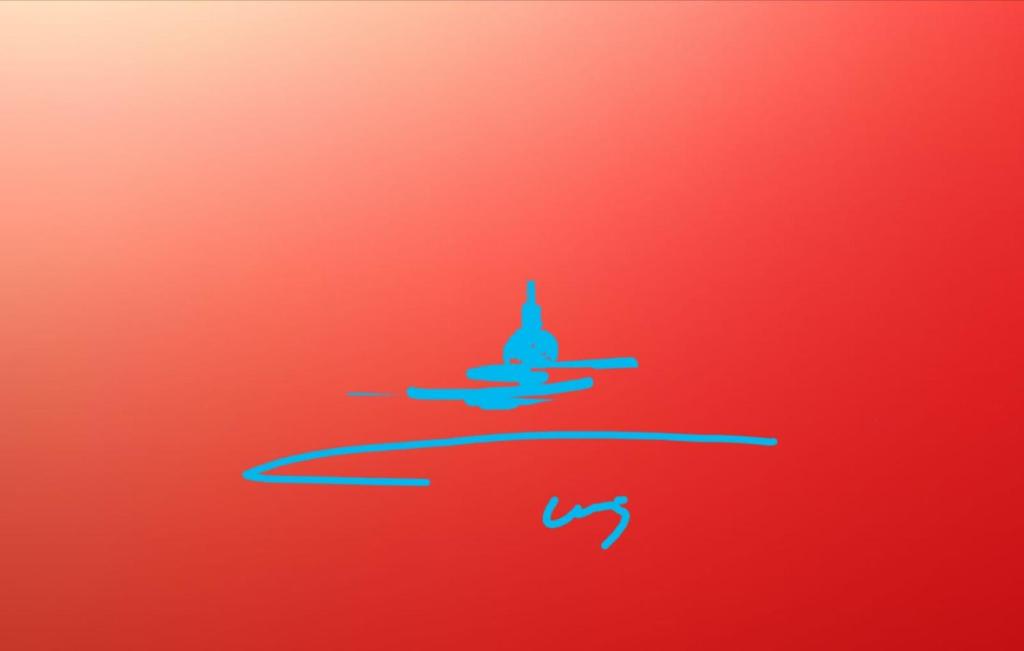 奧利韋里的住宿－Tindari guest house，红色背景的空中飞机