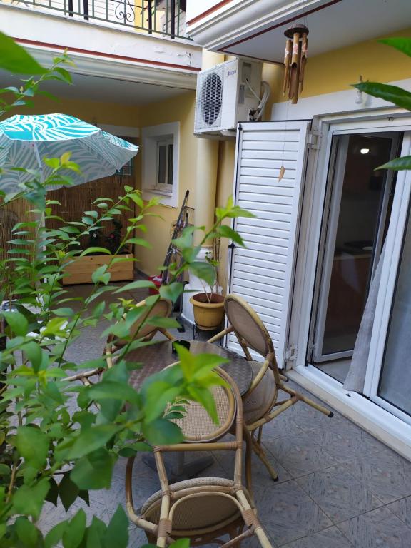 Patio nebo venkovní prostory v ubytování Blue Lagoon Studio