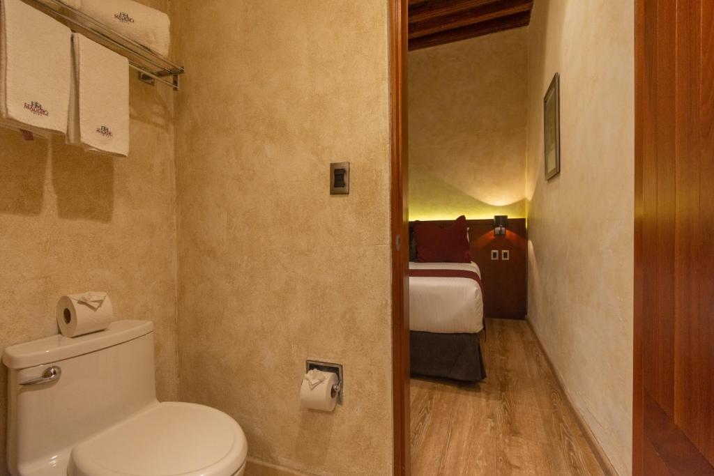 Koupelna v ubytování Hotel Madero