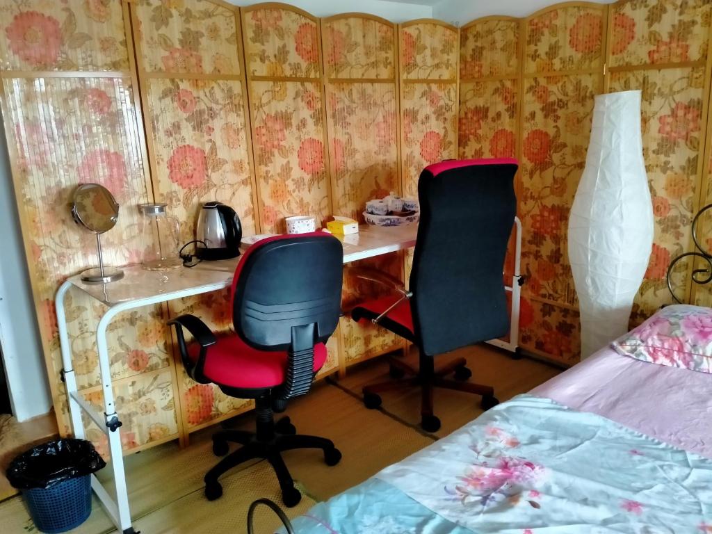 Postel nebo postele na pokoji v ubytování Yi Ju Homestay-ZhuanQiao Subway Station, MinHang District