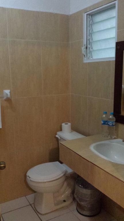 Koupelna v ubytování Hotel Anber
