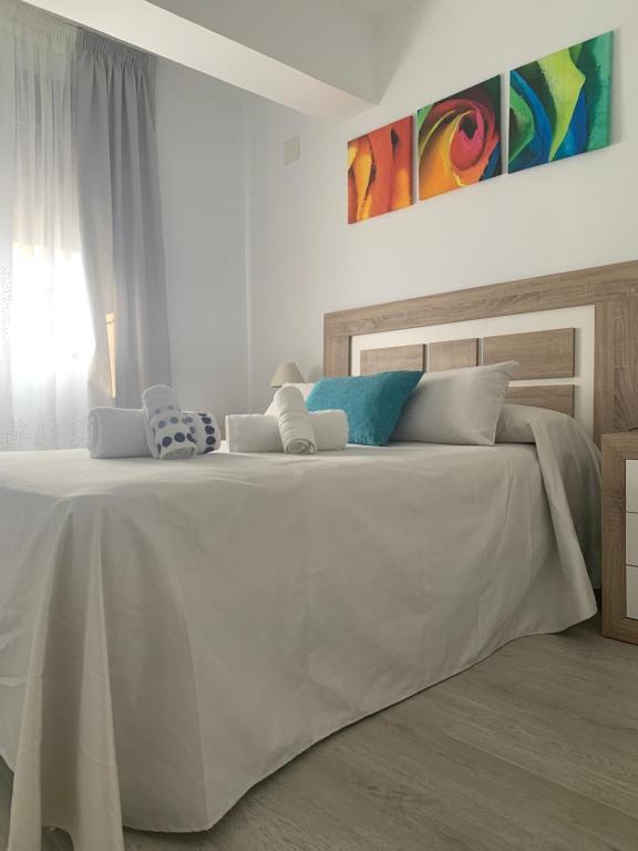 Cama o camas de una habitación en Apartamento Silvia
