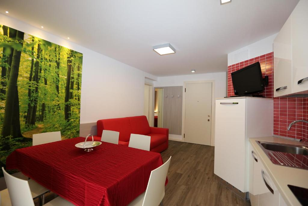 Kuchyň nebo kuchyňský kout v ubytování Residence Diamant