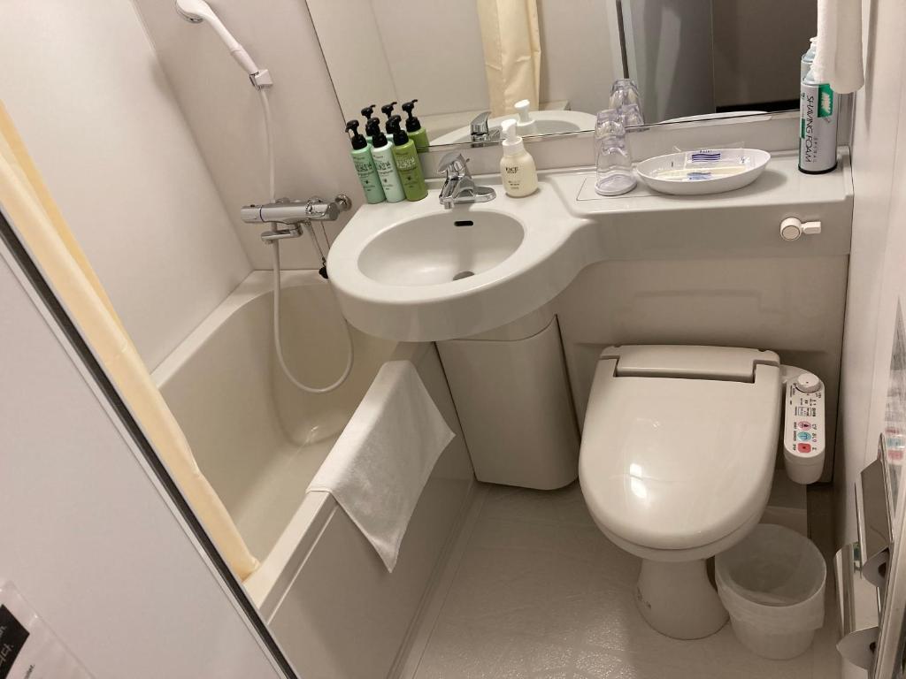 Koupelna v ubytování Y's HOTEL Shin Osaka