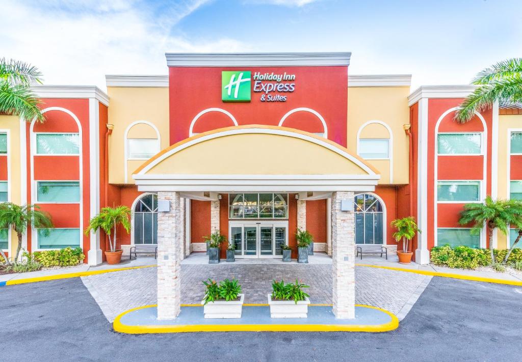 a rendering of the front of a hotel at Holiday Inn Express Hotel & Suites Bradenton West, an IHG Hotel in Bradenton