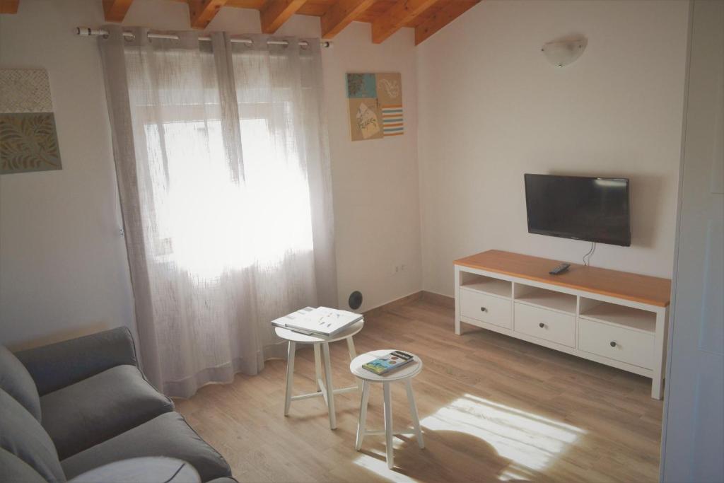 TV a/nebo společenská místnost v ubytování CASA SOLORGA - apartamentos rurales