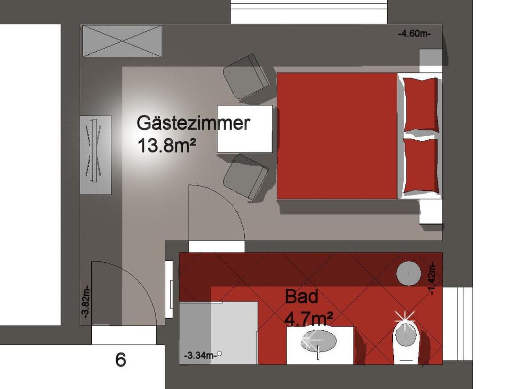 Restaurant & Pension Rüssel - Pub - Double Room With Private Bathroom