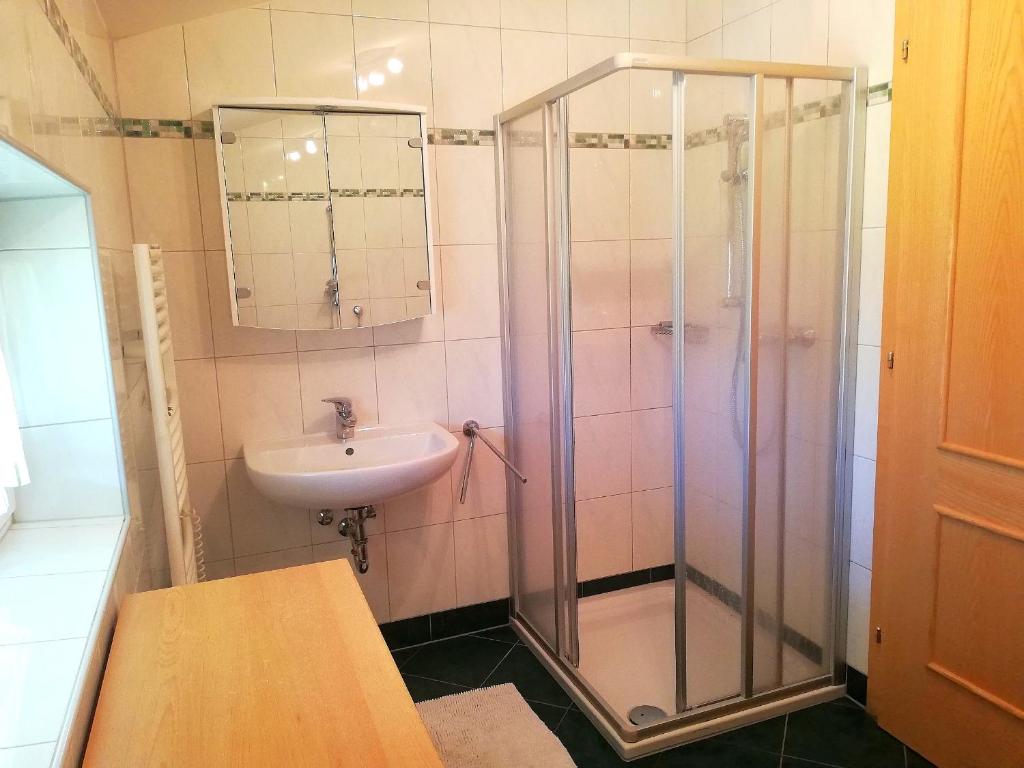 Koupelna v ubytování Haus Söllner
