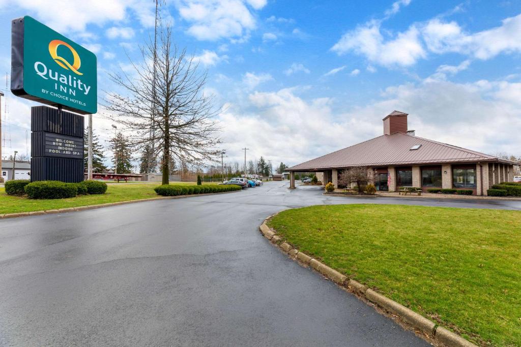 a view of a street in front of a hotel at Quality Inn-Wooster in Wooster