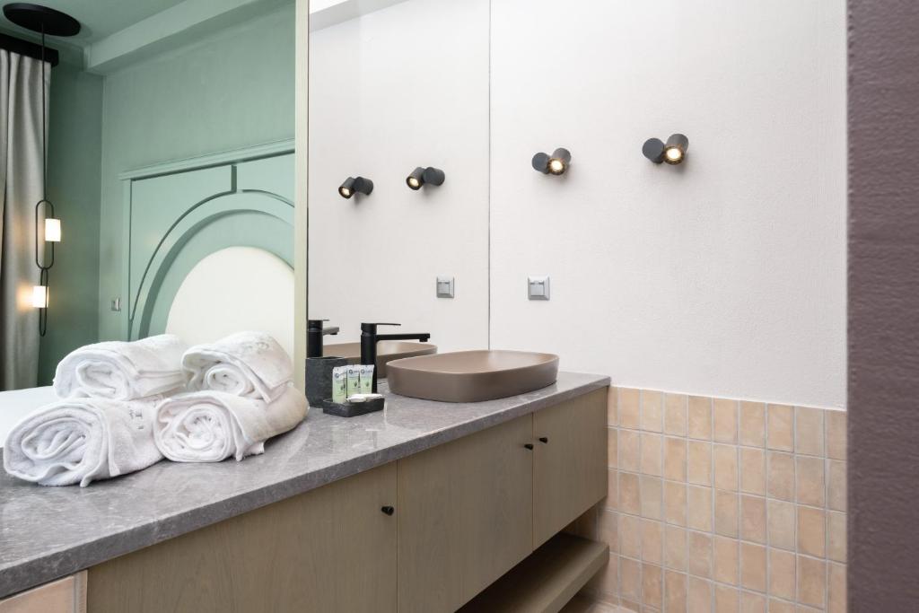 Koupelna v ubytování Callisti Suites