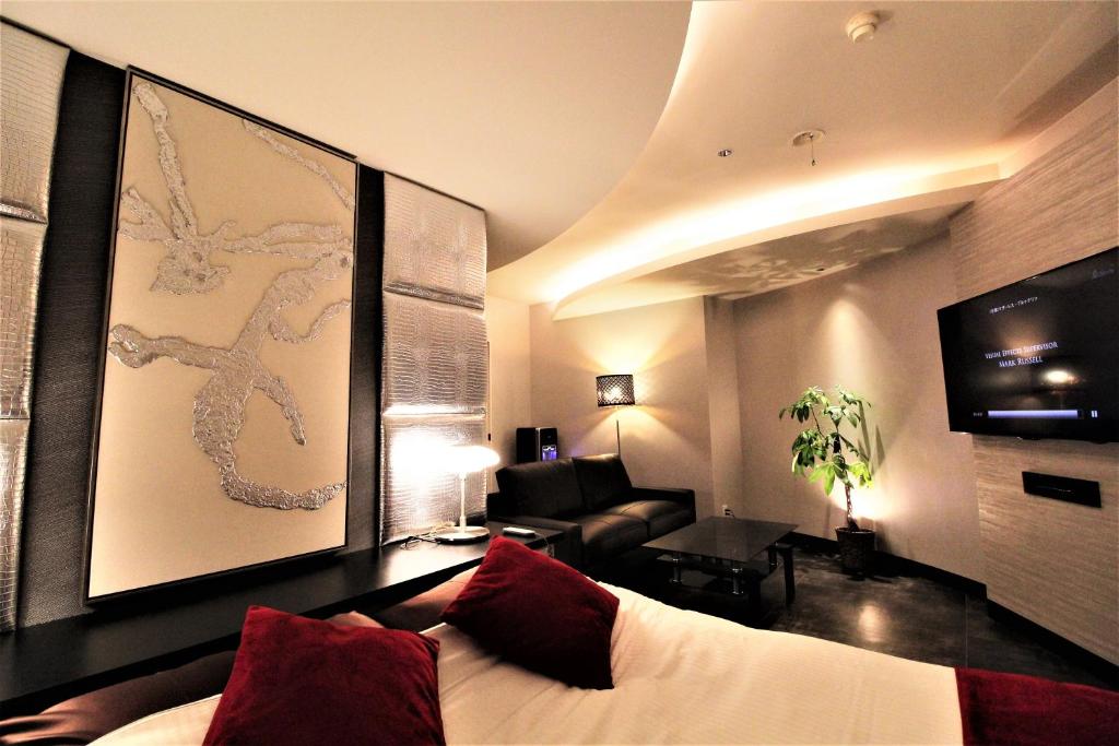 TV a/nebo společenská místnost v ubytování Hotel Riviera Sagamihara (Adult Only)