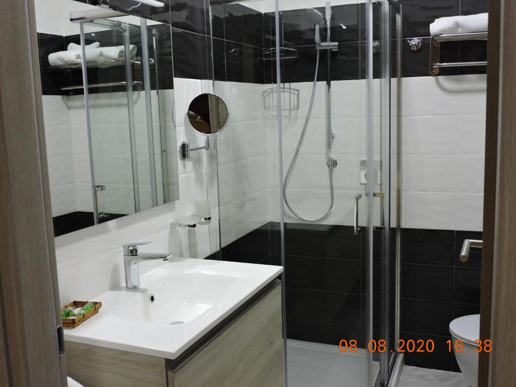 Koupelna v ubytování B&B Aquila Reale