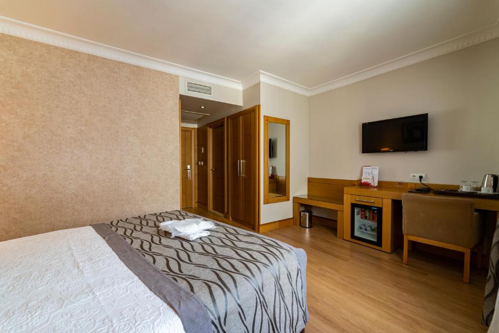 TV a/nebo společenská místnost v ubytování Levent Hotel Istanbul