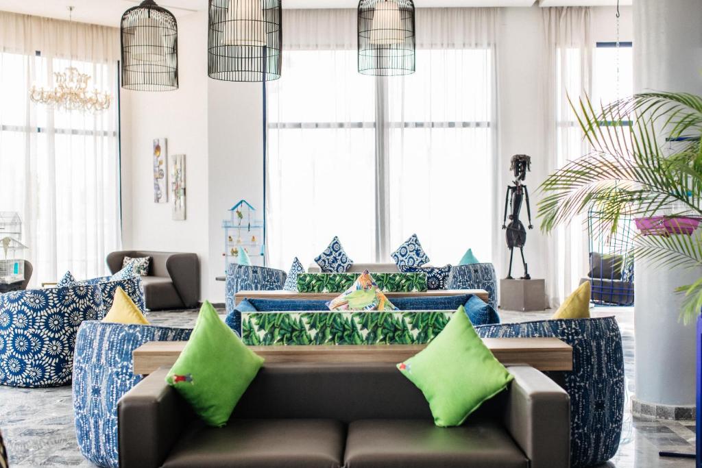 Istumisnurk majutusasutuses Wazo Appart-Hôtel