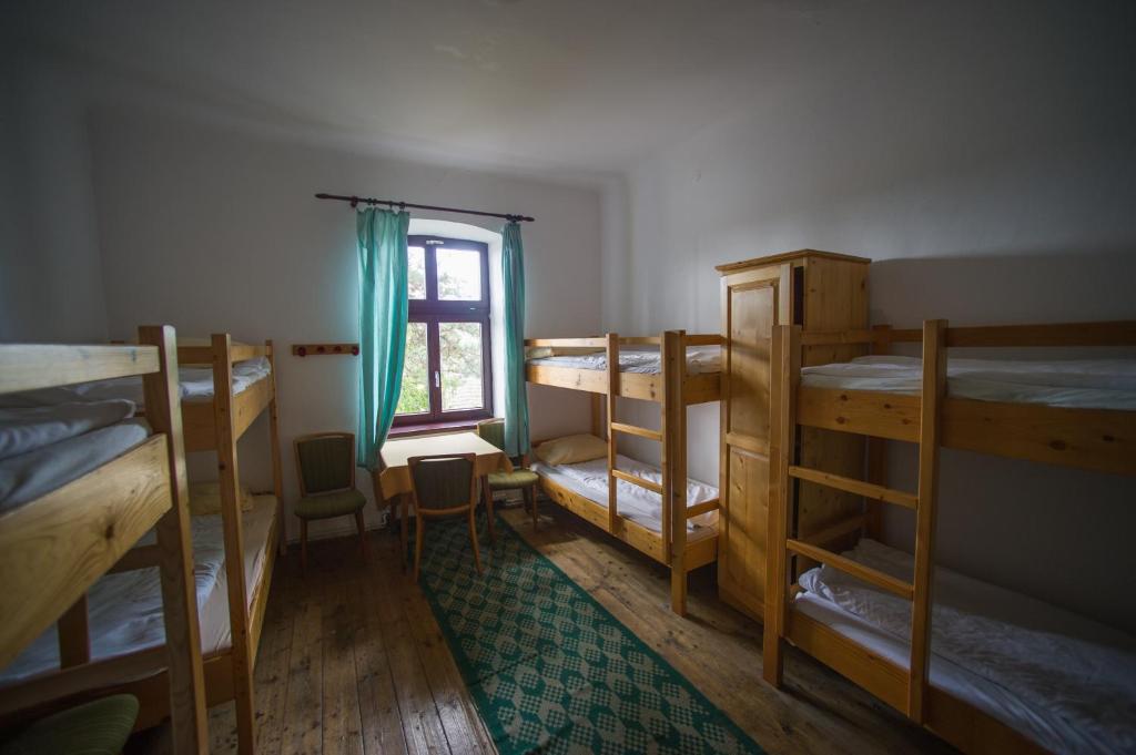 Postel nebo postele na pokoji v ubytování Jugendzentrum Seligstadt