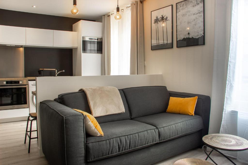 Kuchyň nebo kuchyňský kout v ubytování Appartement La Madeleine