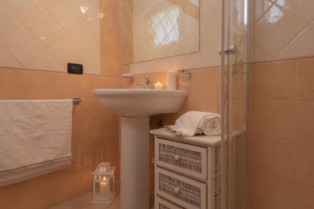 Koupelna v ubytování Residence Le Fontane