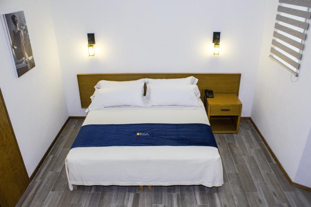 Postel nebo postele na pokoji v ubytování Hotel Real de Castilla Colonial