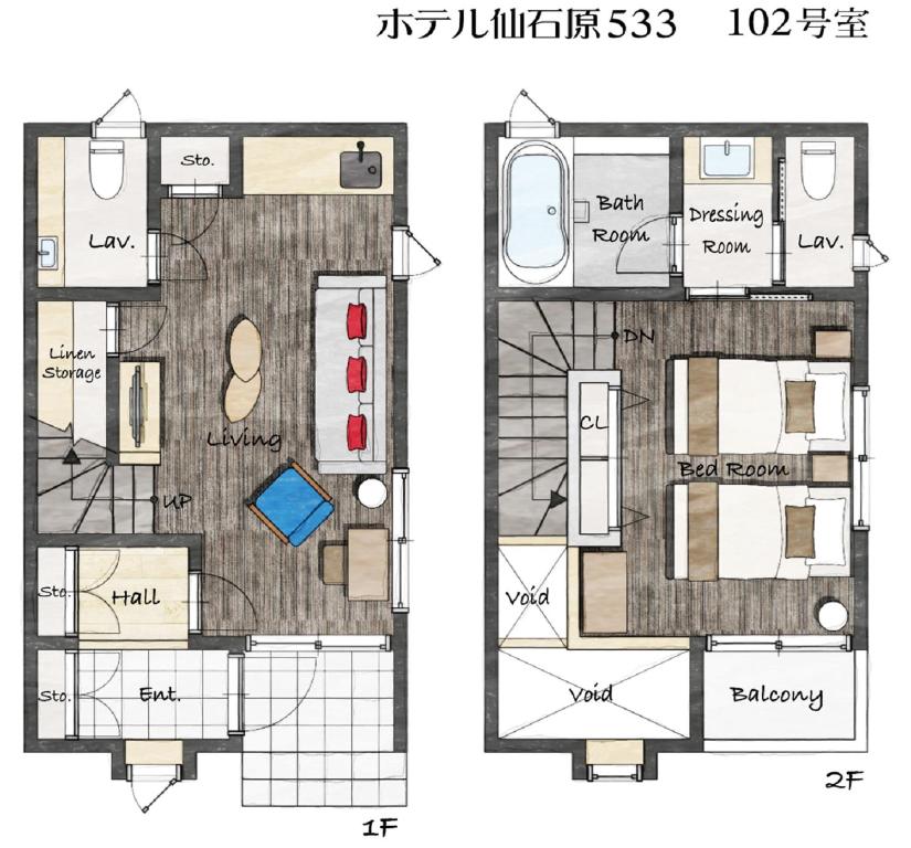 Půdorys ubytování Hotel Sengokuhara 533