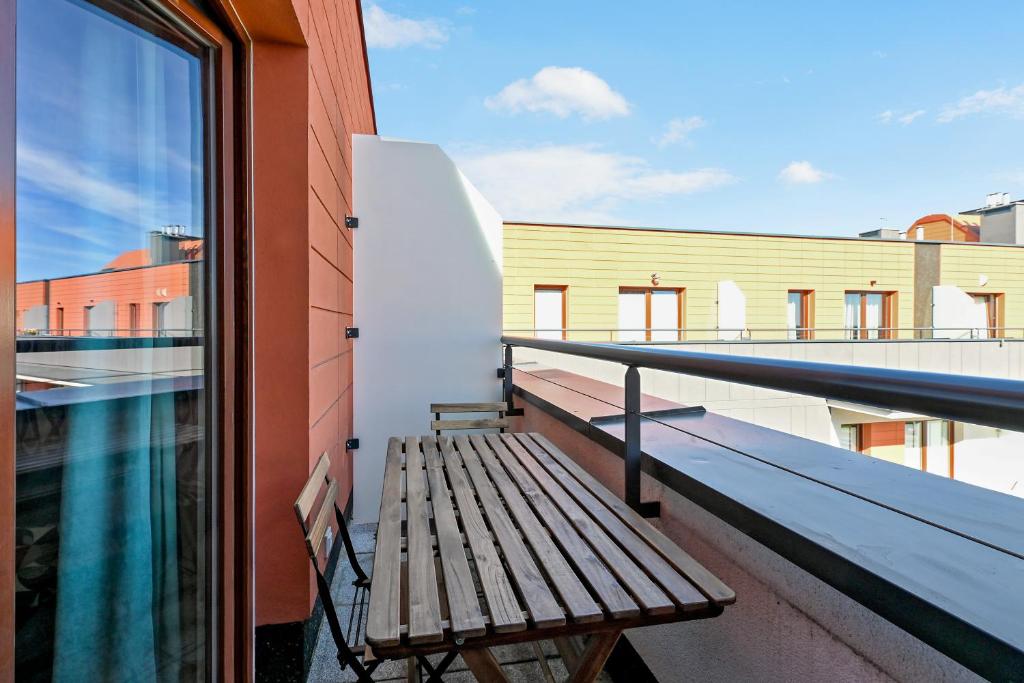 Balkón alebo terasa v ubytovaní GRANO FLATS Gdańsk - Chmielna 73