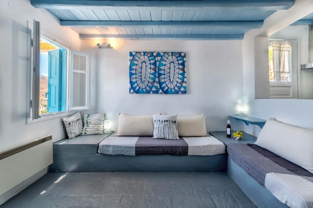 Posezení v ubytování Sea View Villa Serifos Island