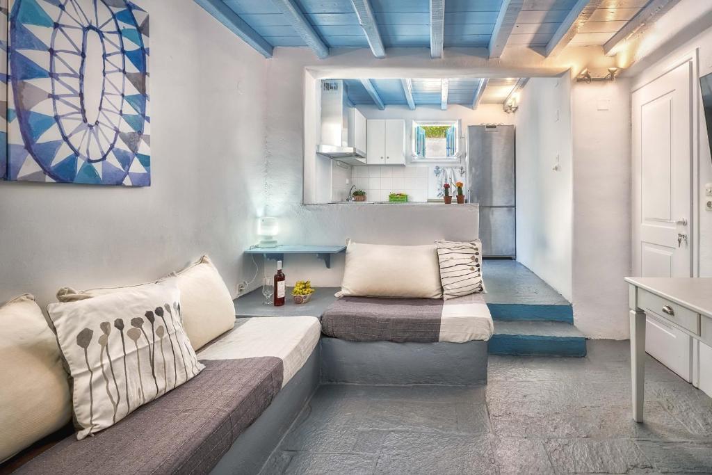 Posezení v ubytování Sea View Villa Serifos Island