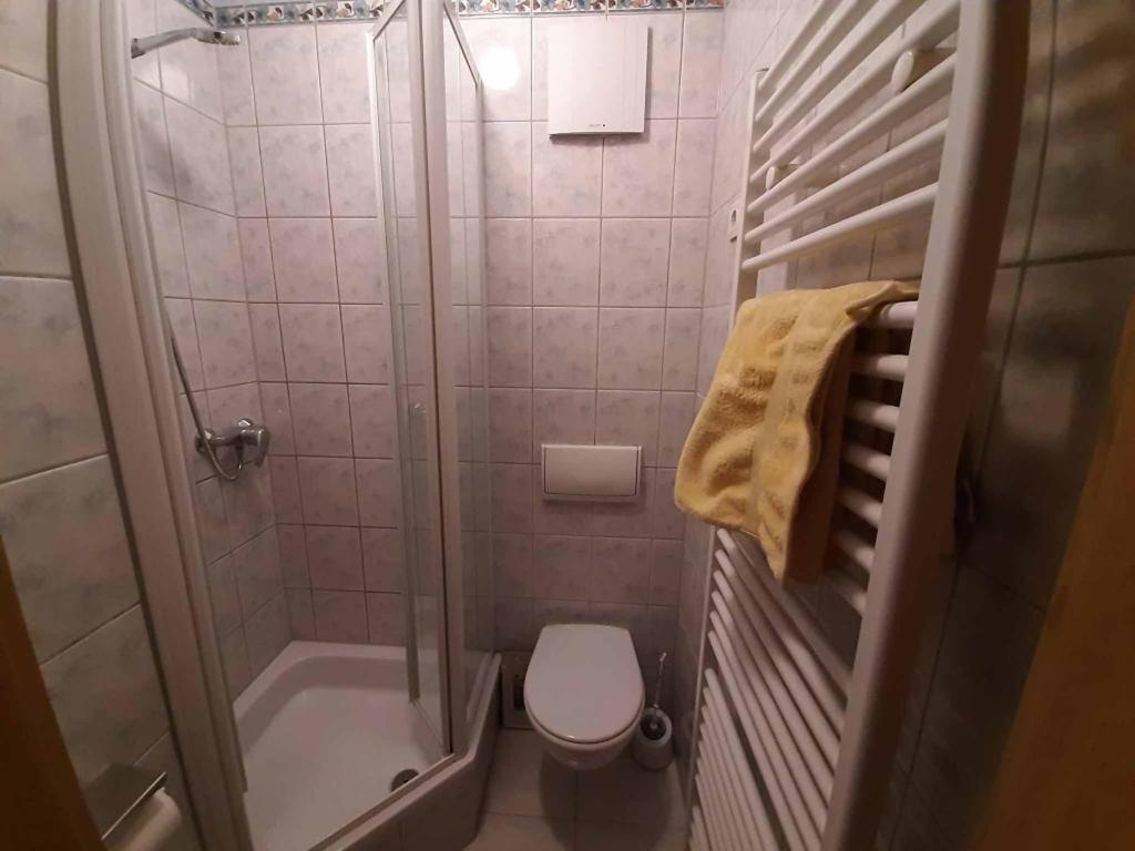 Koupelna v ubytování Gästehaus Edelmann