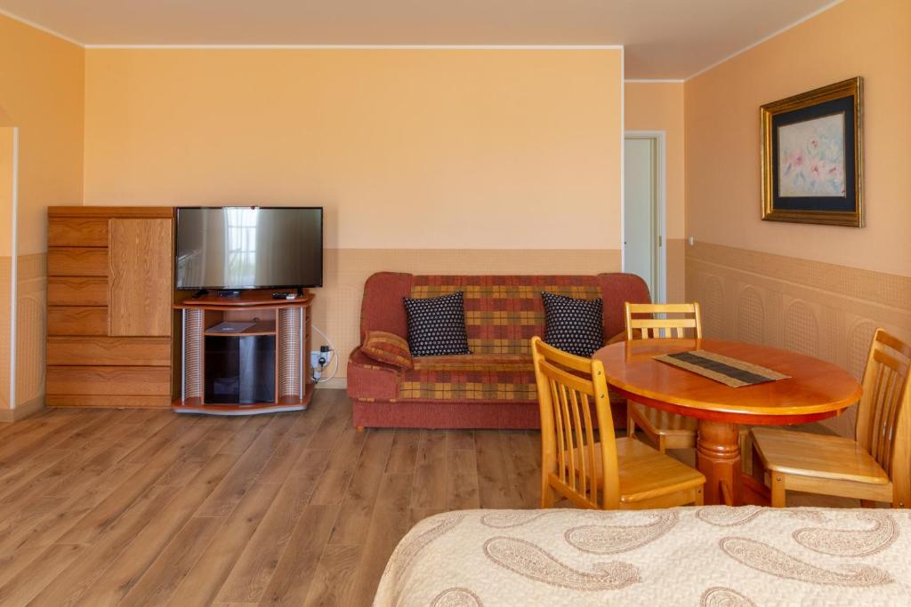 TV a/nebo společenská místnost v ubytování Fortuna Apartments