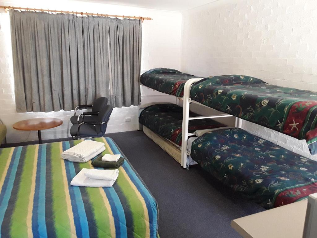 Postel nebo postele na pokoji v ubytování Snowdream Motel