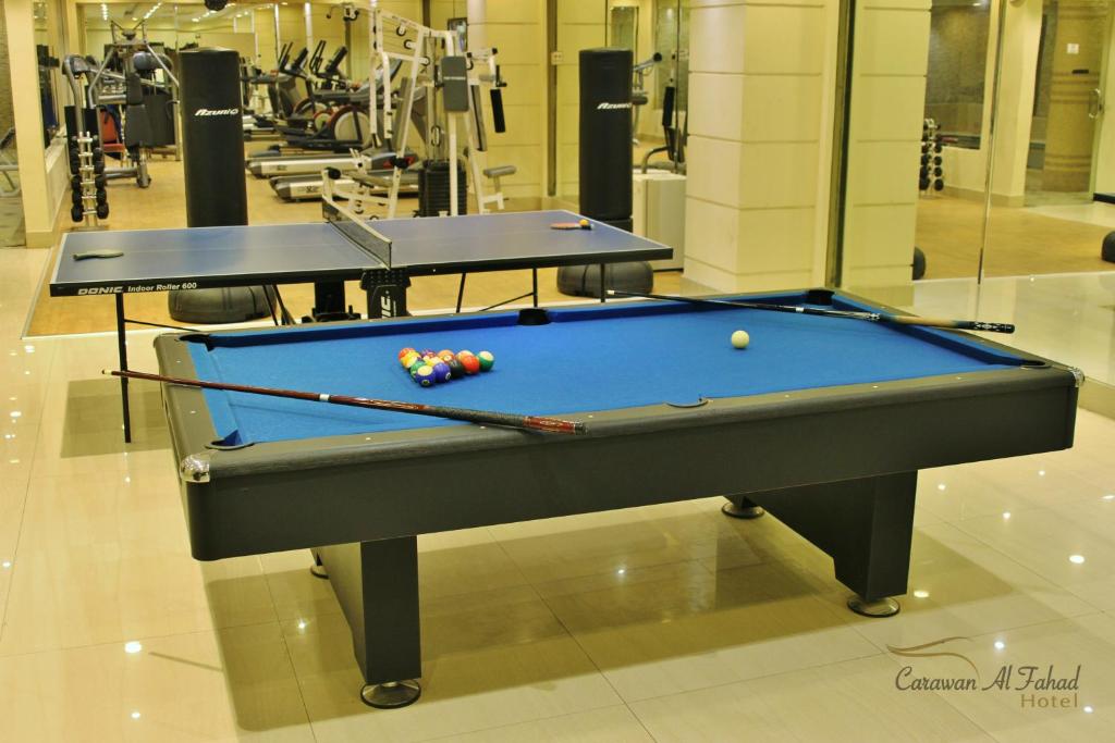 Biliár nebo kulečník v ubytování Carawan Al Fahad Hotel