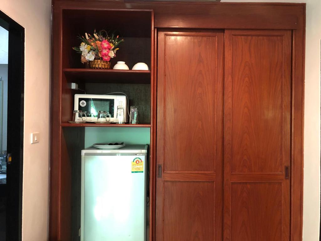 Kuchyň nebo kuchyňský kout v ubytování Aumpai Luxury