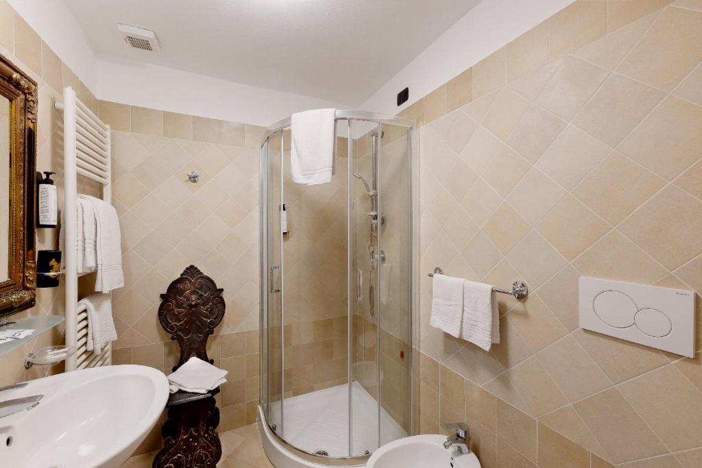 Koupelna v ubytování Hotel Berna