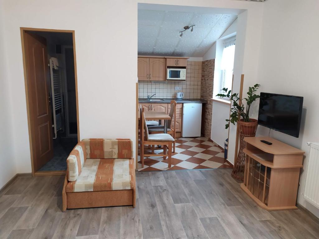 Kuchnia lub aneks kuchenny w obiekcie Apartmány Okoun