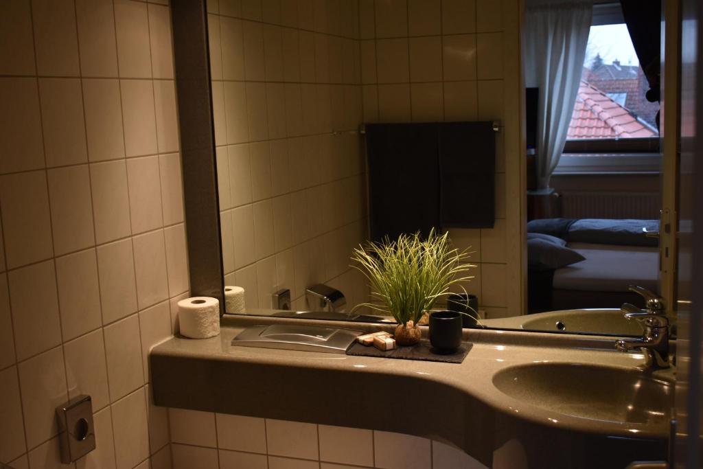 Koupelna v ubytování Hotel Neue Stuben