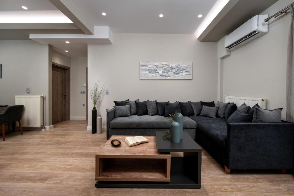 Posezení v ubytování Aria apartment in the heart of Corfu city