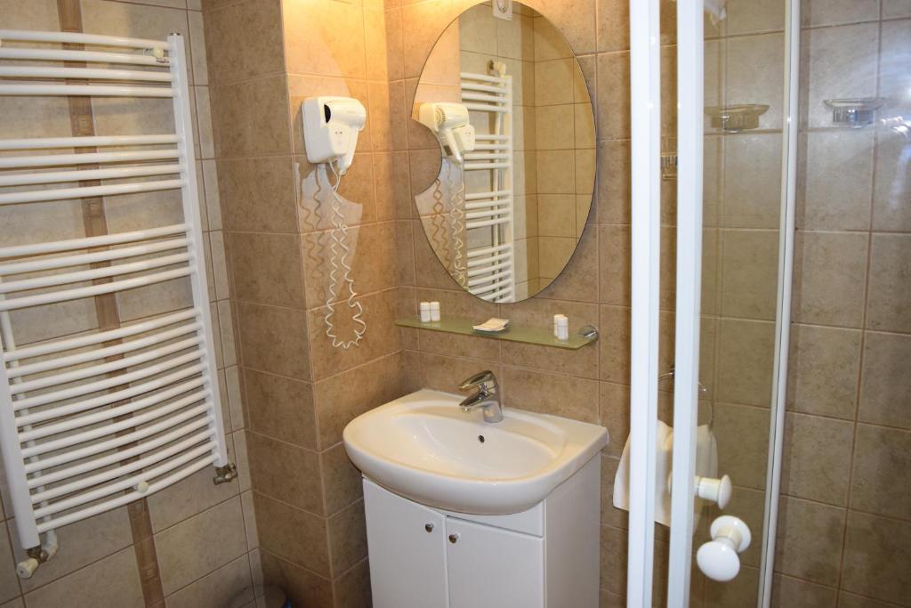 Koupelna v ubytování Hotel Michelangelo