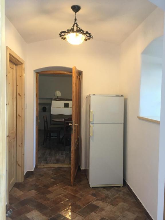 Kuchyň nebo kuchyňský kout v ubytování Statek Straňovice