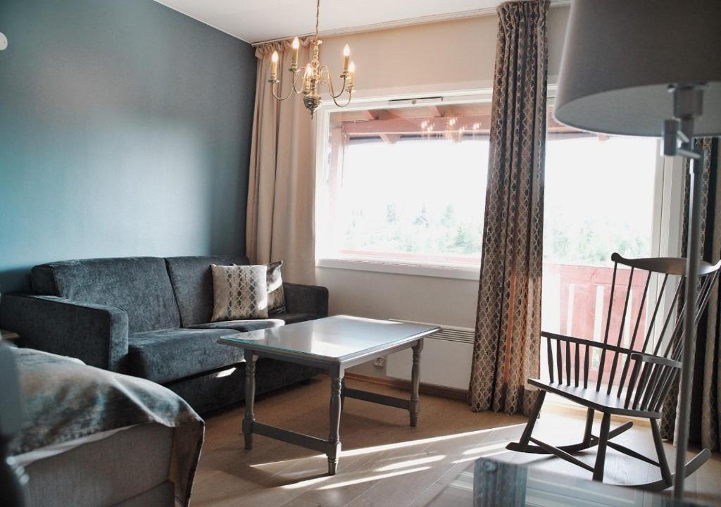 Posezení v ubytování Oset Fjellhotell